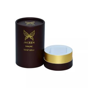 China Rigid Cardboard Gold Stamping Perfume Paper Tube Box Custom Paper Packaging for Perfume on sale