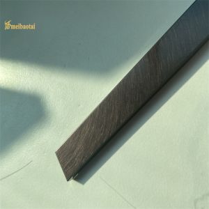 Vibration Black U Shape Stainless Steel Tile Trim Sustainable 10 Feet