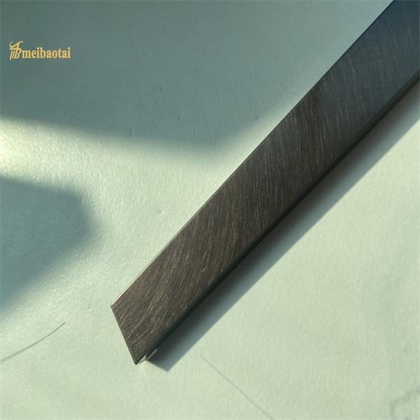 Quality Vibration Black U Shape Stainless Steel Tile Trim Sustainable 10 Feet wholesale