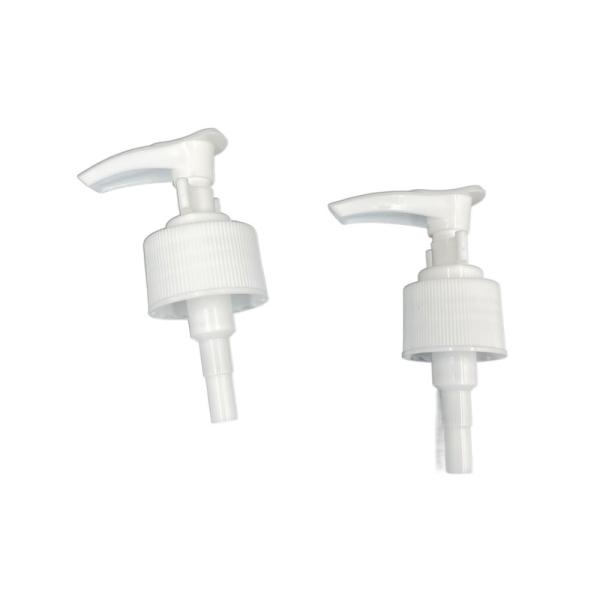 Quality Small Dosage 0.7CC 24 / 410 Lotion Pump With Clip Silver Shine Aluminum Closure wholesale