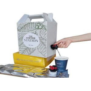 OEM 1L / 2L / 3L Coffee Juice Wine Liquid BIB Bag In Box Dispenser With Handle
