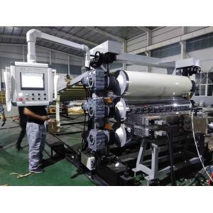 Cheap 1220mm Sheet Width Full Intermeshing Plastic Plate Extruder for Versatile Applications for sale