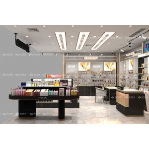 BKC007 Branding beauty booth Customized Makeup Store Display Furniture kiosk for