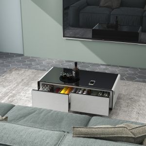 Double Doors Dual Zone Wine and Beverage Coolers Beer Fridge for Smart Coffee