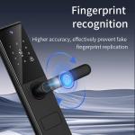 S829Max Tuya Wifi Remote Control Camera Door Lock Fingerprint Code Card Keyless