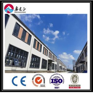 Sloping Roof Warehouse Prefabricated Buildings Recyclable Steel Frame Workshop