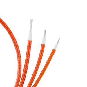 China Flame Retardant 12 Awg Silicone Rubber Glass Braid Wire UL3074 Customized Color on sale