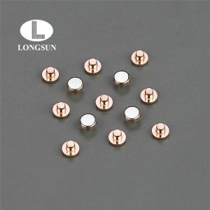 Trimetal Composite Electrical Contact Rivets Silver Copper Alloy Flat Head