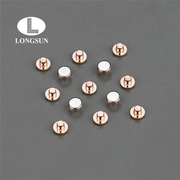 Quality Silver Plated Copper Electrical Contact Rivets Solid Flat Head / Round Head wholesale