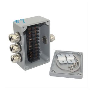 3 Ways IP65 Waterproof Aluminum Distribution Junction Box with Terminal Blocks