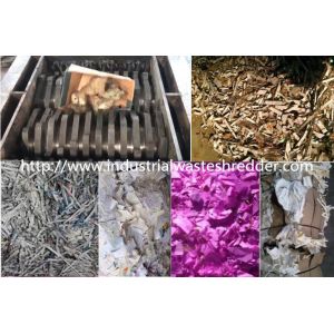 Waste Cardboard Dual Shaft Shredder , Industrial Paper Shredder Machine