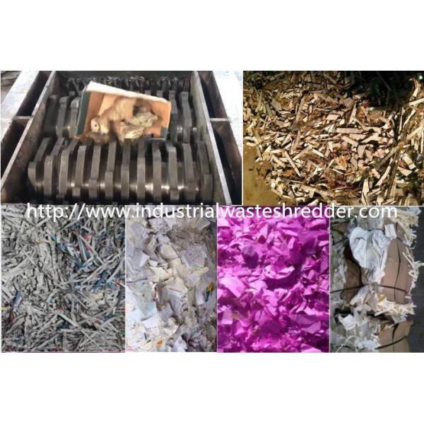 Quality Waste Cardboard Dual Shaft Shredder , Industrial Paper Shredder Machine wholesale