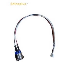 Stainless Steel Metal Self-Locking Button DUT Power Off Button Cable Harness