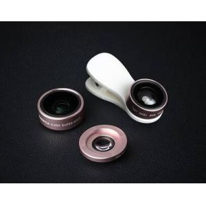3 In 1 Digital Cell Phone Wide Angle Lens 8X Magnification ABS Clip Material