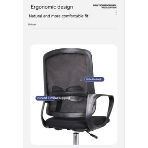 White Frame Mesh Office Chair Modern Design for Student and Employee Reclining