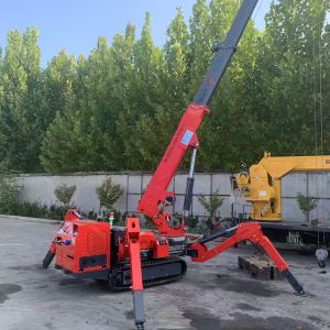 Customizable 3 Ton Spider Crane With Telescopic Boom And Dual Power Source