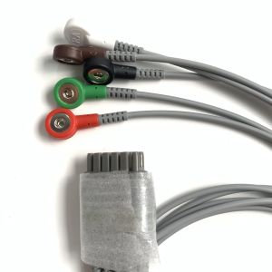 IT20 ECG Telemetry Lead EDAN 5-Lead Snap AHA Reusable REF: EL05DASY1
