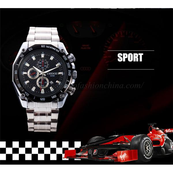 029B Stainless Steel Watches for Man Business Watch Quartz Analog Watches 3 Subdials Watch