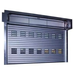 China Modern Design Aluminum Alloy PLC Controlled Spiral Door 0.8m/s Opening And Closing Speed 0.75KW Motor Power on sale