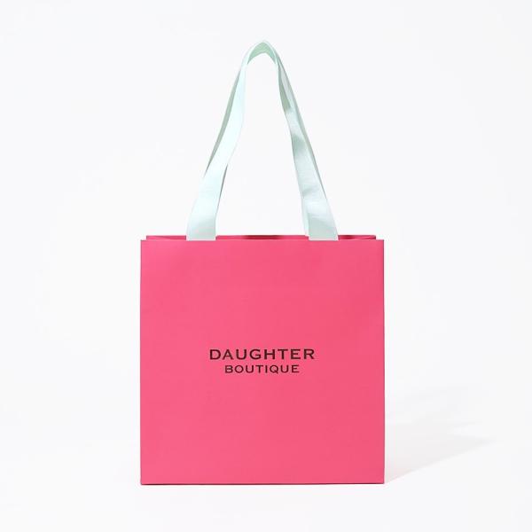 Custom Printed Pink Matte Laminated Shopping Euro Tote Paper Bag With Logos