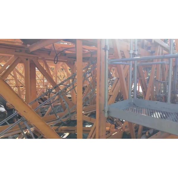 Installation Assembled Zoomlion Flat Head Tower Crane 19 Years Used Good Condition Good