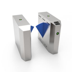Pedestrian Flap Barrier Gate , Flap Barrier Security Turnstile Gate