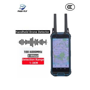 Handheld 1-3km 100MHz-6GHz Drone Locator Anti Drone Detector for Uav Defense
