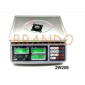 2W200 Series Solenoid Valve Diaphragm Custom Black NBR Working Medium With Water