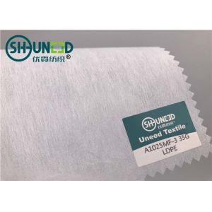 Fusible Embroidery Backing Fabric 100% Polyester Cuttable With LDPE Coating