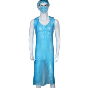 OEM Oil Prevention Single Use Sleeveless PE Apron 28''x42'' 28''x46''