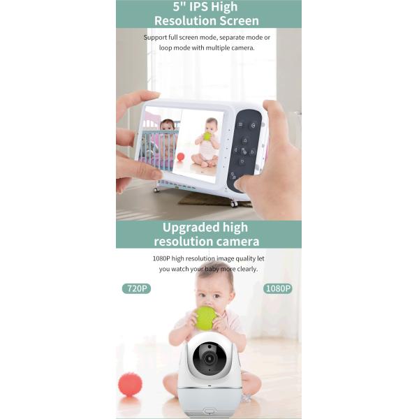 Bidirectional 720P Baby Monitor Noise Reduction Video Record MP3 / WAV Story / Music Play