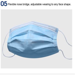Adult Disposable Surgical Face Mask Ear Loop / Tie On Style Comfortable To Wear