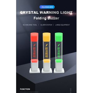 Red Orange Machine Light Tower 24V DC LED Lights Lamp With Buzzer Alarm For CNC