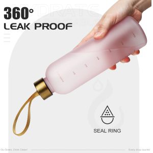 Clear Glass Water Bottles, Reusable Glass Juicing Bottles Protection Sleeve and