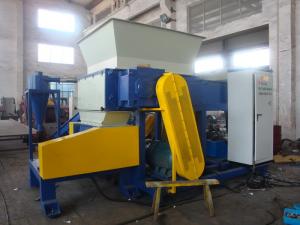 China Strong Power Double Shaft Shredder , Industrial Plastic Shredder For Waste Food Bags on sale
