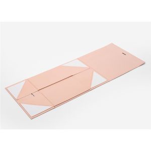 Light Pink Flat Foldable Packaging Box Rigid Customized Design 2mm Thickness