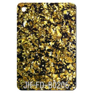Irregular Black Bottom Large Glitter Acrylic Sheet 3-15mm 4 × 8 Single Side