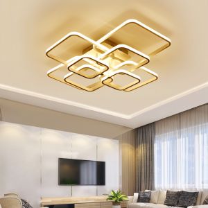 Rectangle ceiling Lights Acrylic Lampshade Square Rings For Living Room Bedroom