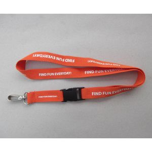 Printed polyester ID card badge lanyards, inexpensive neck lanyards for