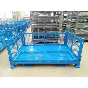 Customized Collapsible Pallet Cages With Padlock Locking System