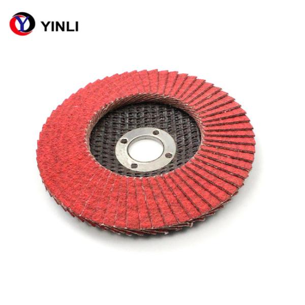 Quality 120 Grit Red Ceramic Flap Wheel VSM Flap Disc For Angle Grinder wholesale
