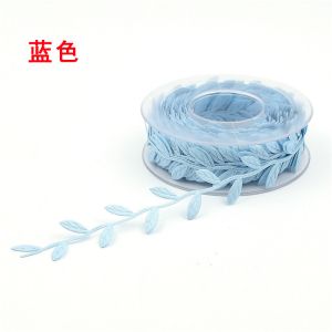 Polyester Leaf Ribbon Ultrasonic Red Poly Ribbon For Wedding Decoration