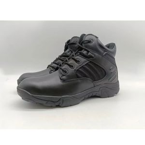 Mens Outdoor Hiking Boots Breathable Mid Top Work Shoes With Side Zipper