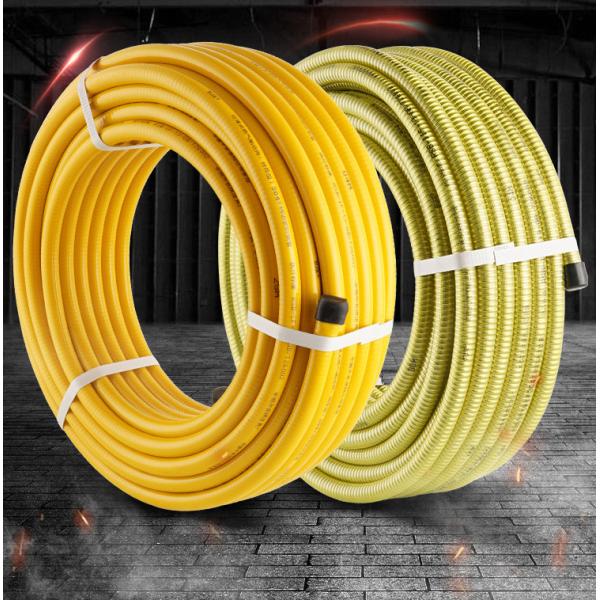 Quality N15 3/4" Natural Gas Hose For Heater , PE Coated Corrugated Steel Gas Pipe wholesale