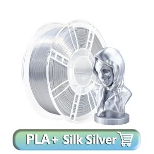 Diameter 1.75mm Silk Light Silver PLA Toughness Enhanced 3D Printer Filament 1kg