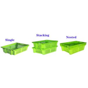 Egg Collapsible Plastic Crates Shipping Stacking Nesting Agricultural Supermarke