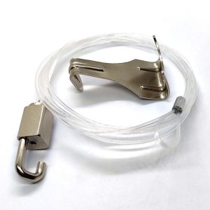 Transparent Nylon Cable Ceiling Picture Hanging Systems Adjustments Hook Gripper