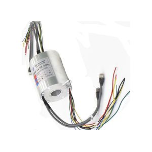 Through Hole Electrical Slip Ring IP54 380VAC With Ethernet Cable Rotary Union