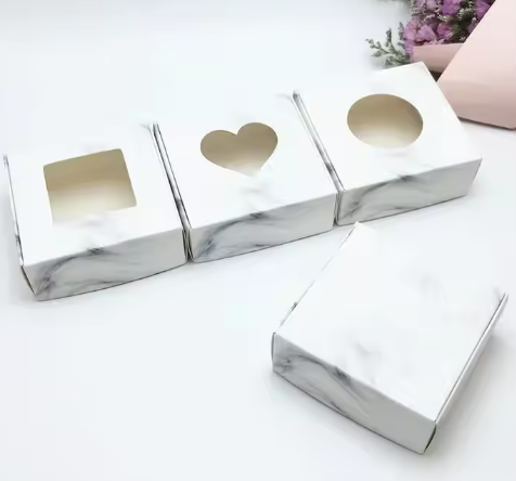 Eco-Friendly Kraft Soap Boxes with Clear or Heart-Shaped Windows