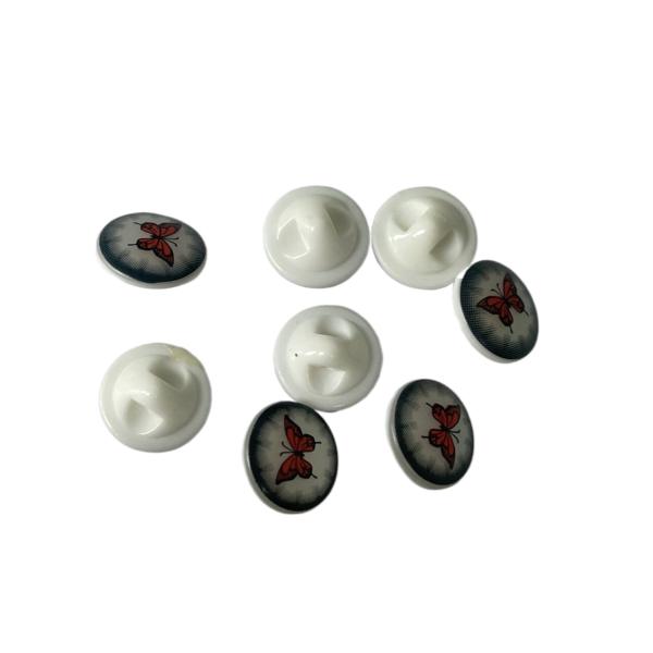 Sewing Shirt Shank Plastic Resin Buttons With Silk Printed 18L ODM